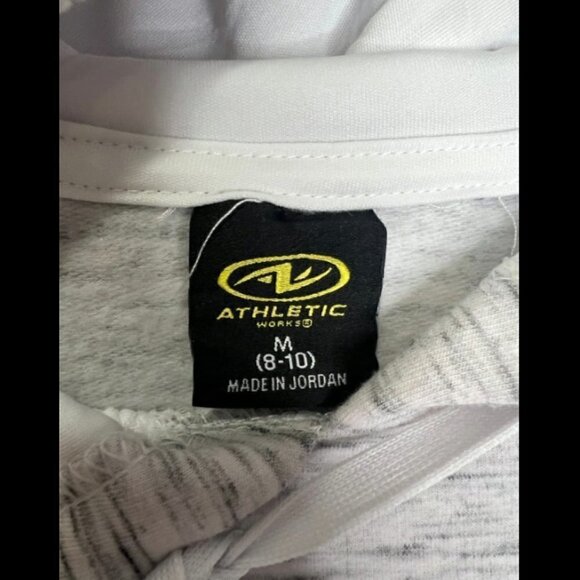 Crochet Women's Size 8-10 Gray Pullover Hoodie Super Soft Kangaroo Pocket - Picture 3 of 6